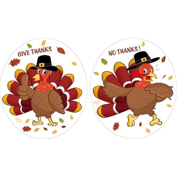 2-Piece Thanksgiving Turkey Toilet Seat Cling Decoration Set - Picture 2 of 4